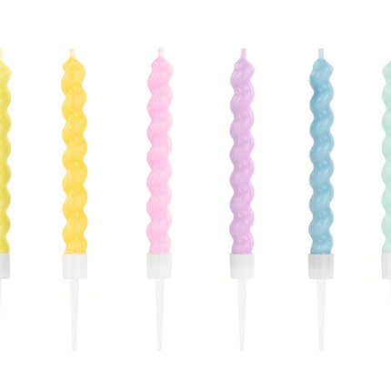 Pastell-Kerzen 8,5 cm 6 Stück