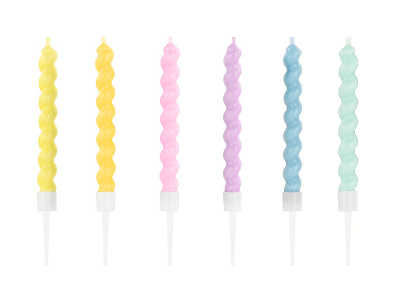 Pastell-Kerzen 8,5 cm 6 Stück