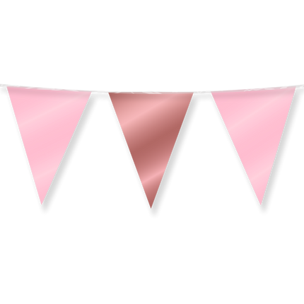 Rosa Rose Gold Girlande Metallic 10m