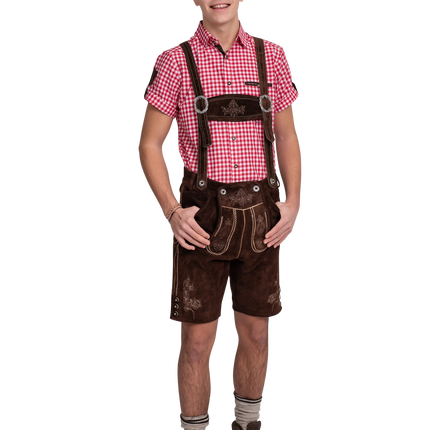 Lederhose Braun Herren kurz