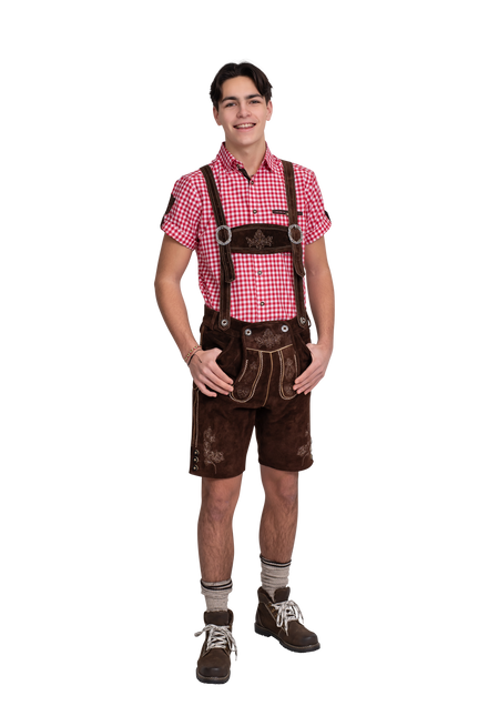 Lederhose Braun Herren kurz