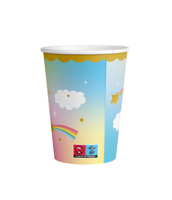 Einhorn Becher 9cm 8Stück