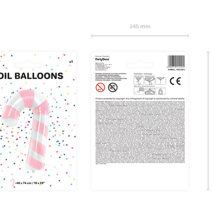 Heliumballon Acid Stick Rosa Leer 82cm