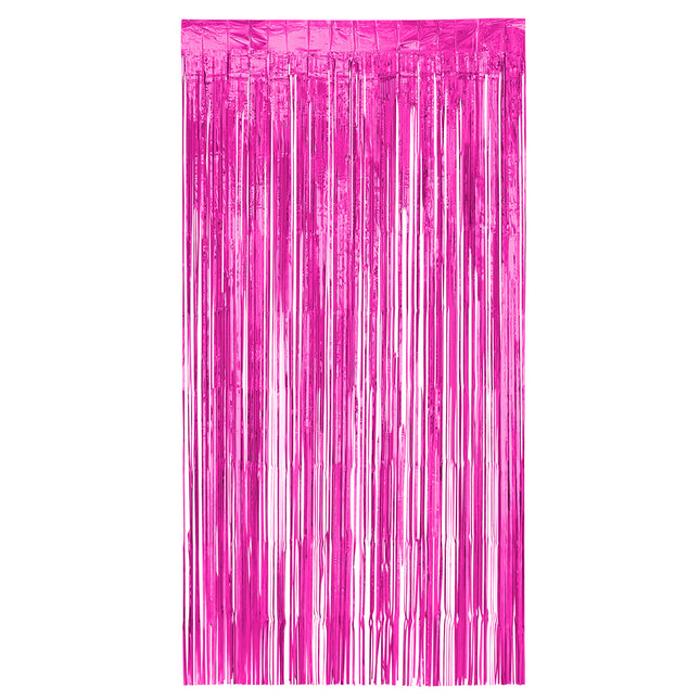 Rosa Türvorhang Metallic 2m