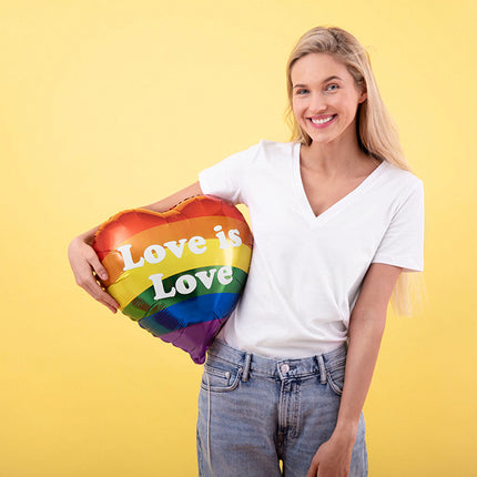 Helium Ballon Love Is Love Leer 35cm