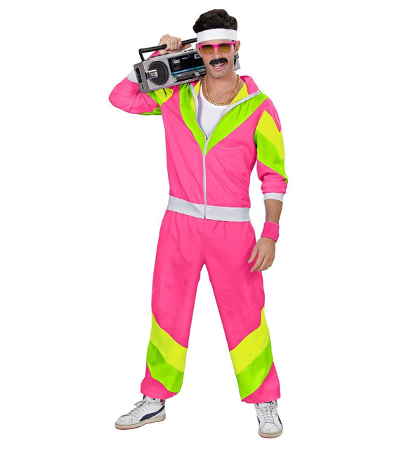 Neon 80S Trainingsanzug Faulty Grün Rosa