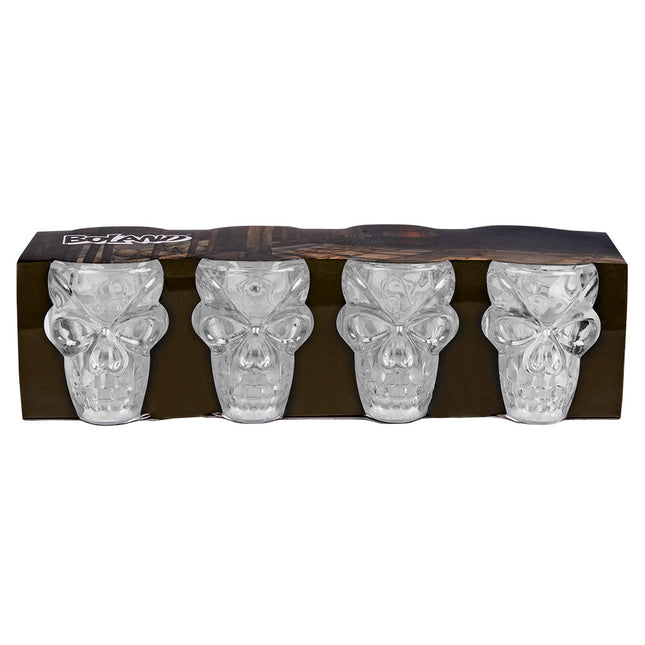 Halloween Schnapsgläser Totenkopf 50ml 4Stk