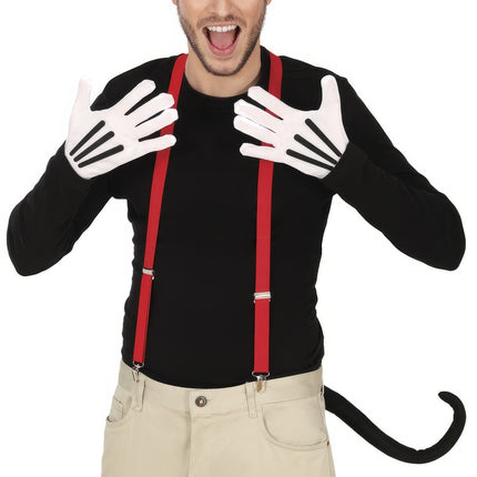 Mickey Mouse Kostüm Set Männer 4 Teile