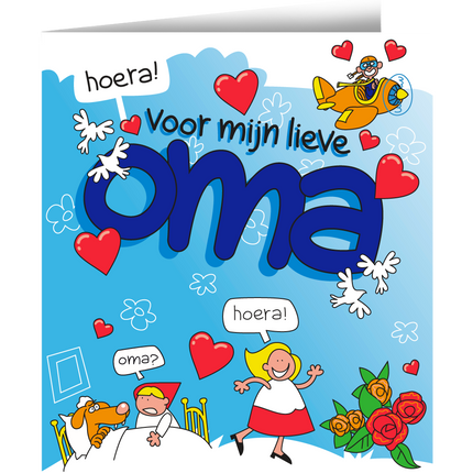 Grußkarte Oma 16,5 cm