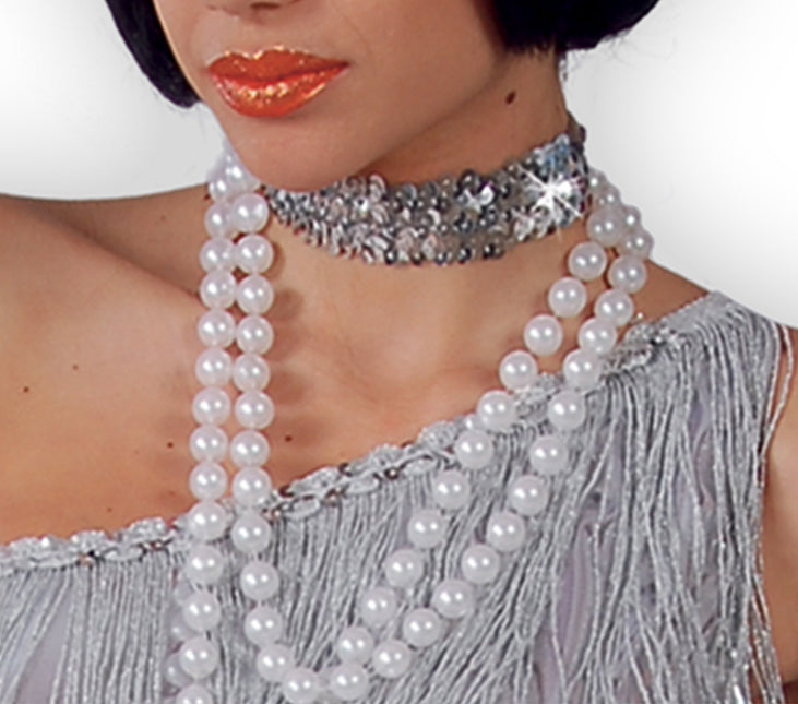 Charleston Kleid Silber Damen