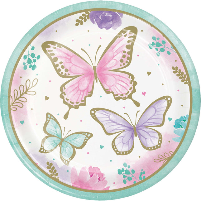 Schmetterling Teller 23cm 8Stück