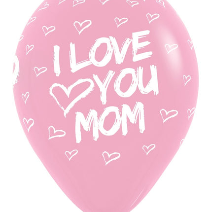 Ballons I Love You Mom Mix 30cm 25pcs