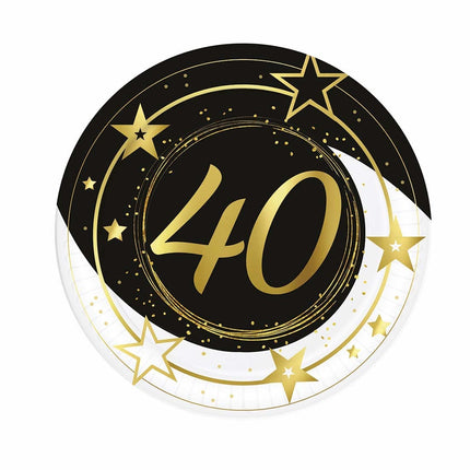 Teller 40 Jahre 23cm 6Stk