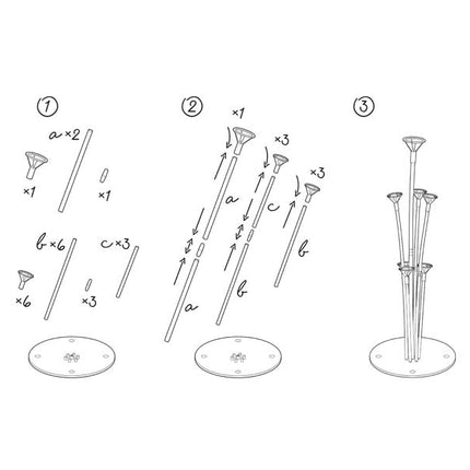 Weißer Ballonständer 72cm
