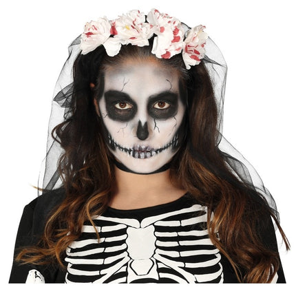 Halloween Blume Haarband Schleier