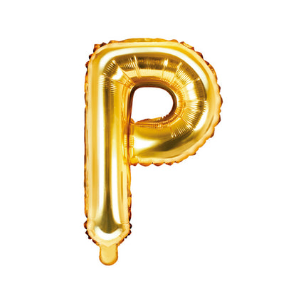 Folienballon Buchstabe P Gold Leer 35cm