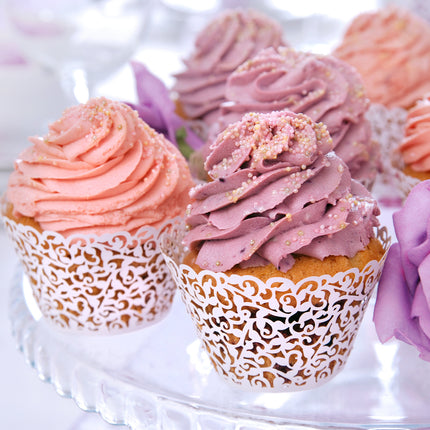 Cupcake-Formen Weiß 8,5 cm 10 Stk.