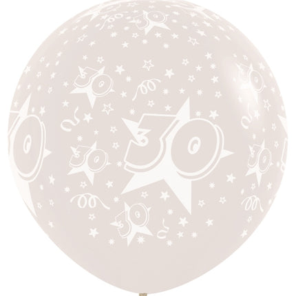 Ballons Nummer 30 Klar 91cm 2pcs