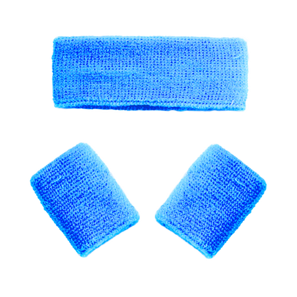 Schweißbänder Blau 3tlg.