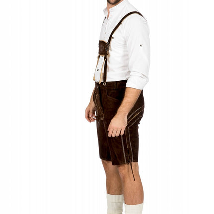 Dunkelbraune Lederhose Männer Kurz