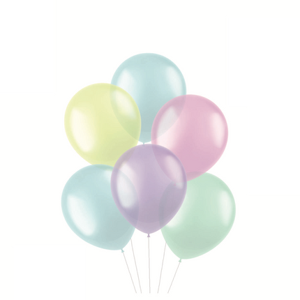 Bunte Luftballons Transparent Pastell 33cm 10Stück