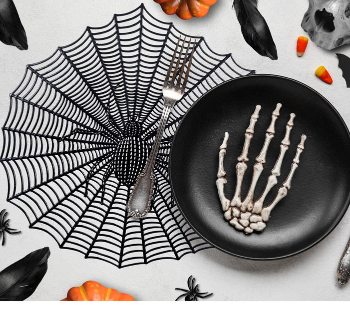 Halloween Tischsets Spinnennetz 38cm