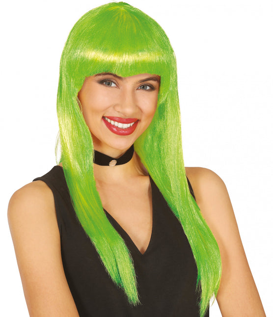 Lime Green Perücke Pony