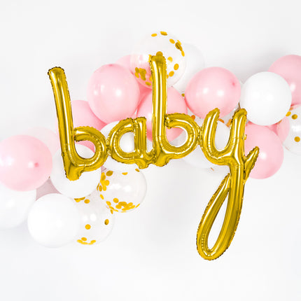 Buchstaben Ballon Set Mädchen Gold Leer 75,5cm
