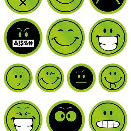 Aufkleberbogen Smiley Reflektierend