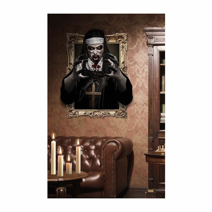 Halloween Wanddekoration Mönch 80cm