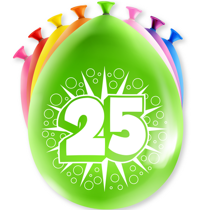 Ballons 25 Jahre Hurra 30cm 8Stück