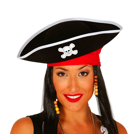 Schwarzer Piratenhut
