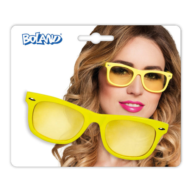 Neongelbe Partybrille