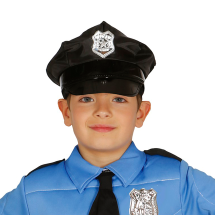 Polizeimütze Kind Schwarz