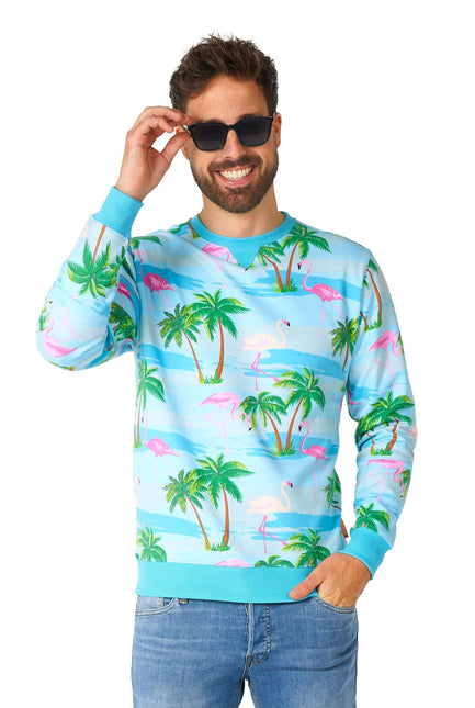 Hawaii Flamingo Pullover Männer <tc>OppoSuits</tc>