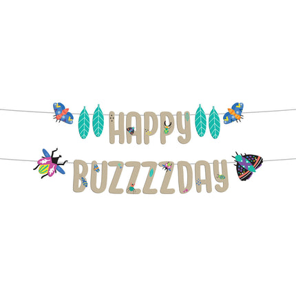 Insekten Buchstabengirlande Happy Buzzzzday 1,5m