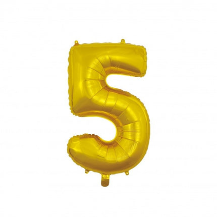 Folienballon Figur 5 Gold 66cm