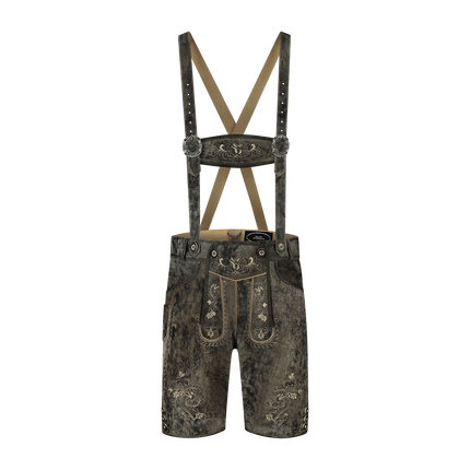 Lederhose Grau Herren Kurz Vintage