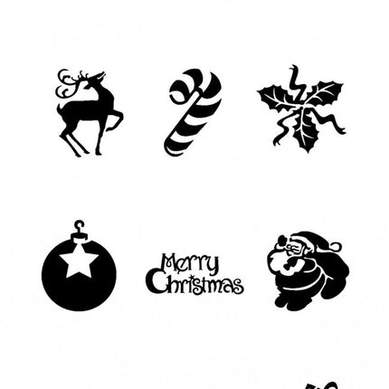 Weihnachts-Tattoo-Schablone 24 Stk.