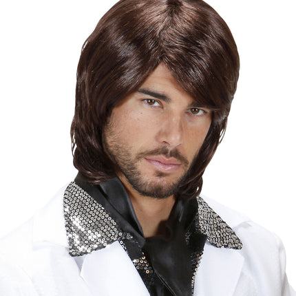 Braune Perücke Popstar