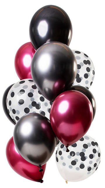 Schwarze Ballons Set 30cm 12Stück