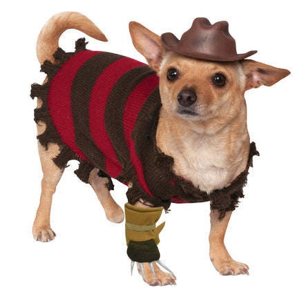 Halloween Hundekostüm Freddy Krueger