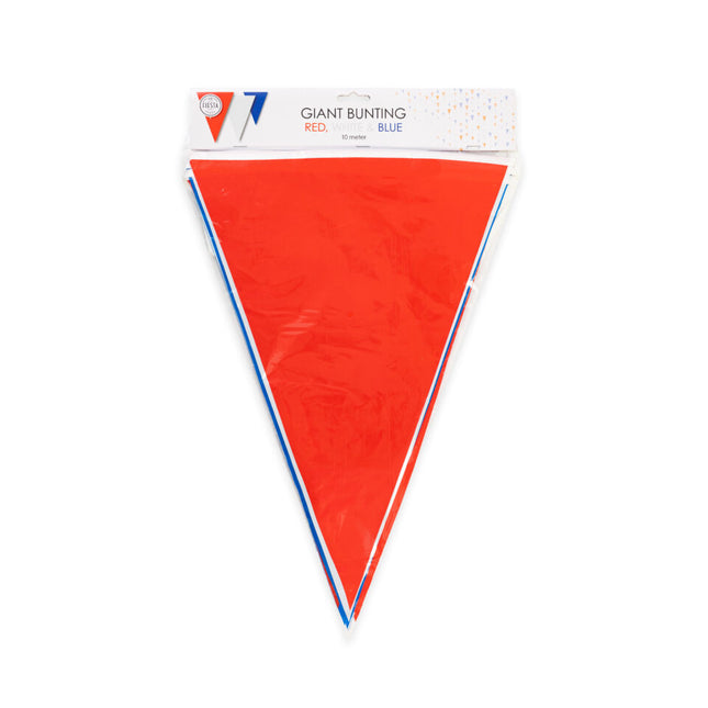 Rote/Weiße/Blaue XL Girlanden 10m