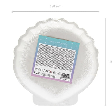 Muschelplatten Perle 18,5cm 6Stk.