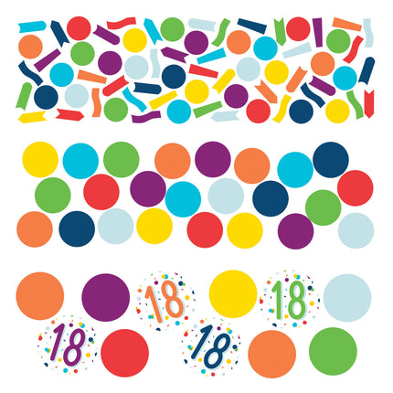 Tischkonfetti 18 Jahre Bunt 34g