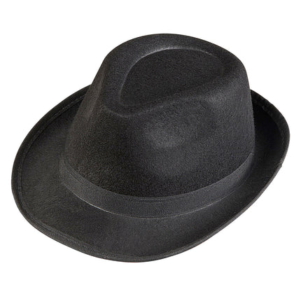 Schwarzer Hut Gangster mit schwarzem Band