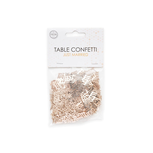 Tischkonfetti Just Married Rose Gold