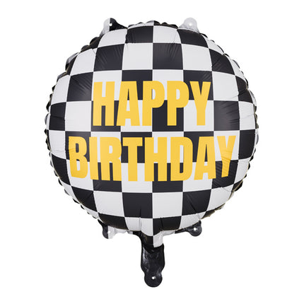 Alles Gute zum Geburtstag Heliumballon Race Flag Empty 35cm