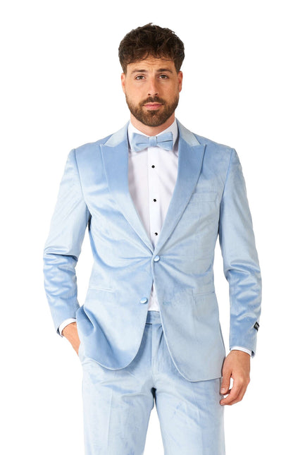 Hellblauer Samt-Smoking Männer <tc>OppoSuits</tc>