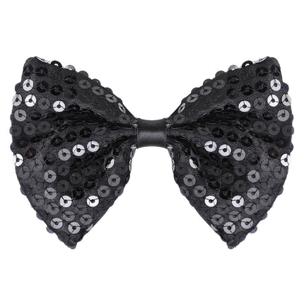 Schwarze Schleife Pailletten Unisex